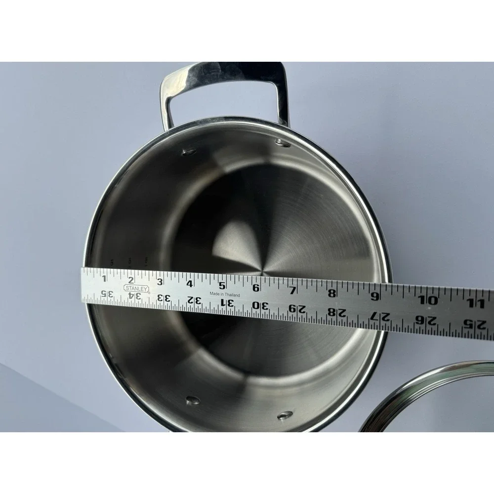 VIKING 3 Ply Stainless Steel Saucepan 2.25 Qt NEW Glass Lid Vent Inudction